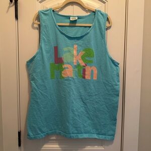 Bright Colorful Comfort Color Lake Martin Graphic Tank Top